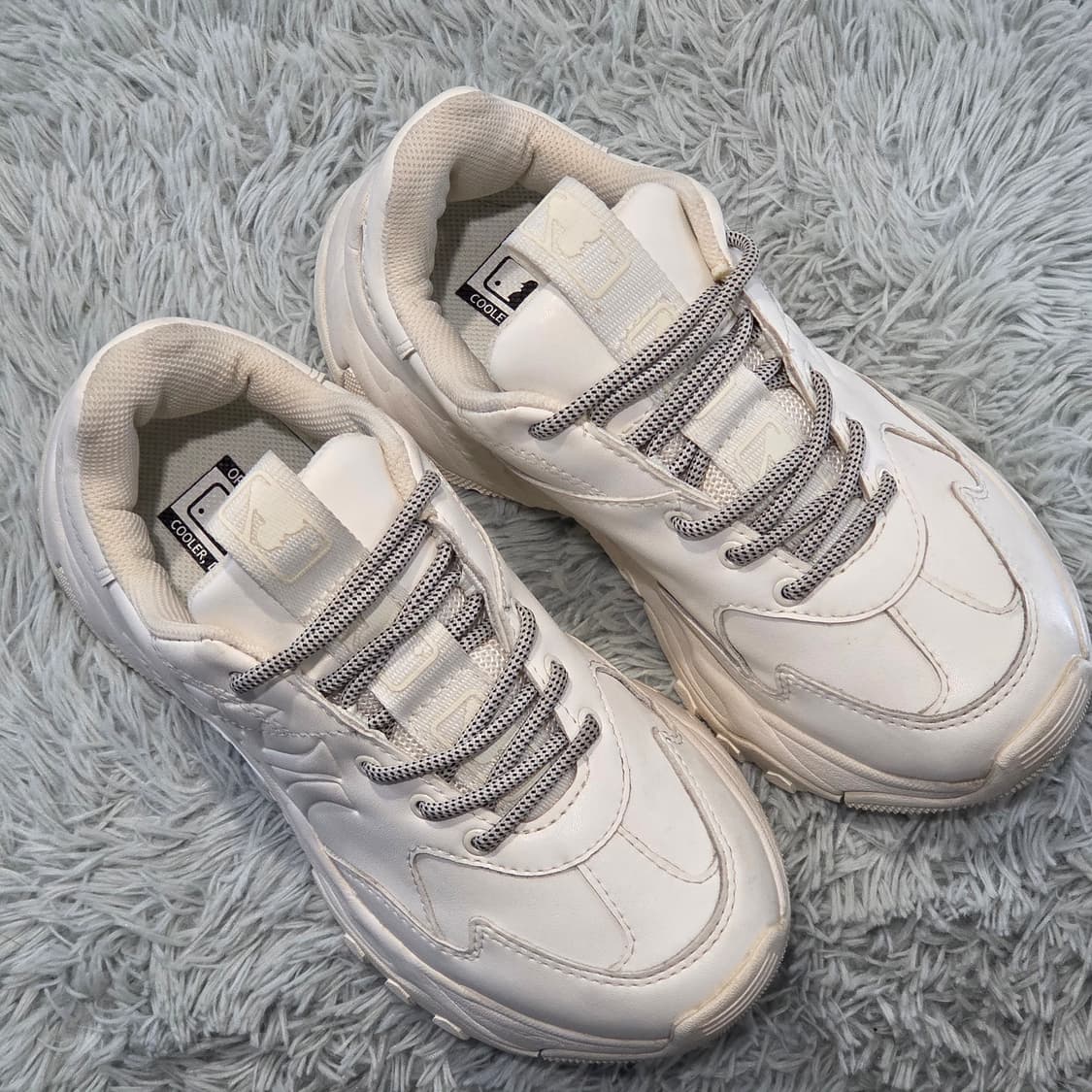 6w-20:MLB 청키로우 뉴욕양키스 화이트 MLB23cm-키높이5cm 상품이미지5