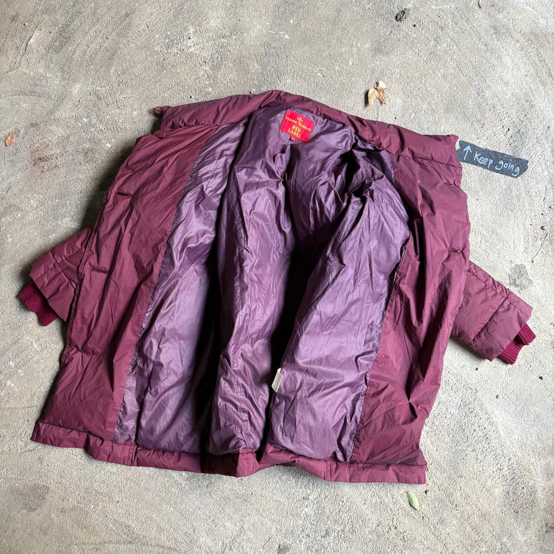 비비안 웨스트우드 레드라벨 버건디 비대칭 푸퍼 다운 코트 상품이미지7