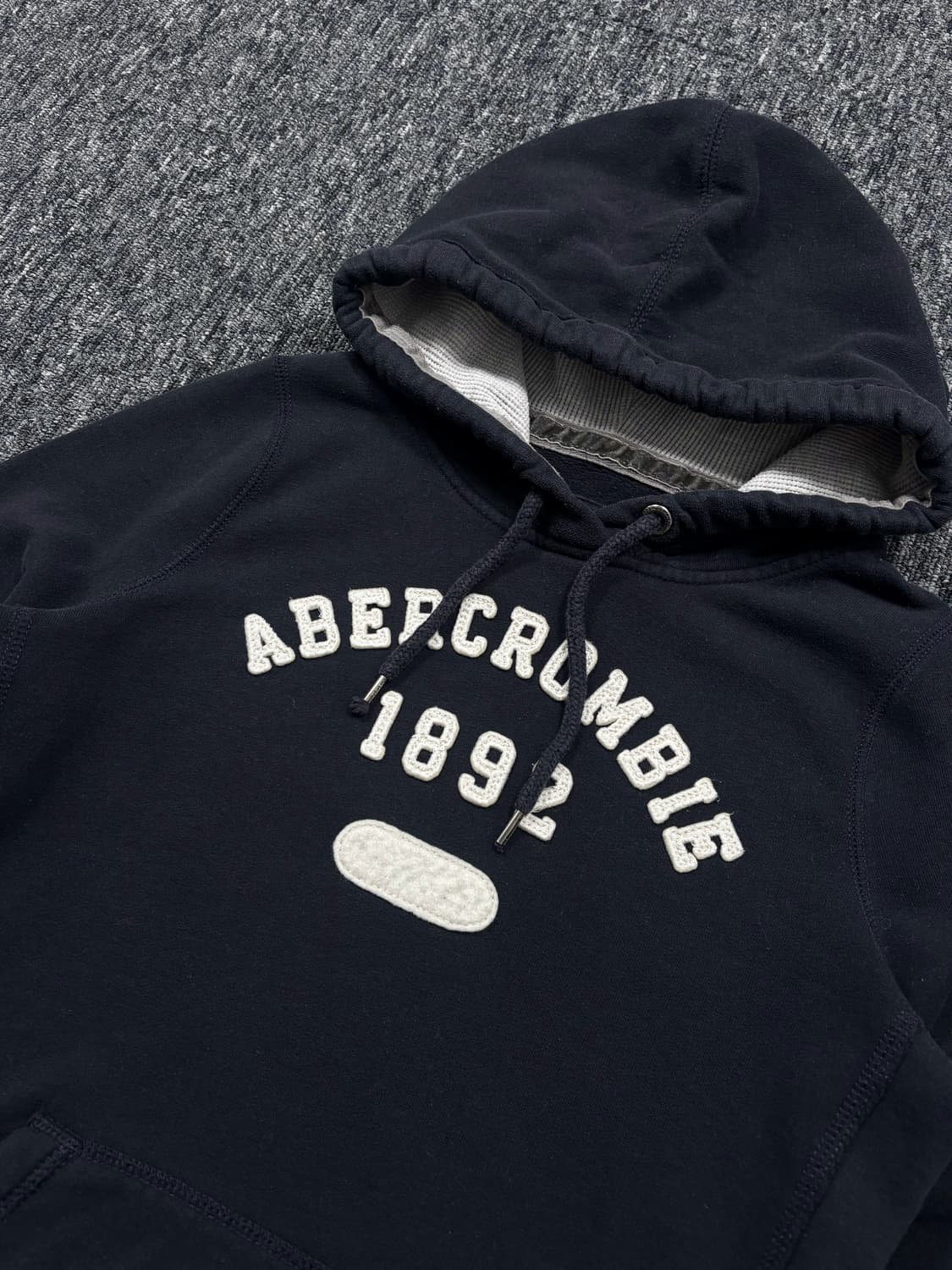 아베크롬비 로고 네이비 후드티 상품이미지4