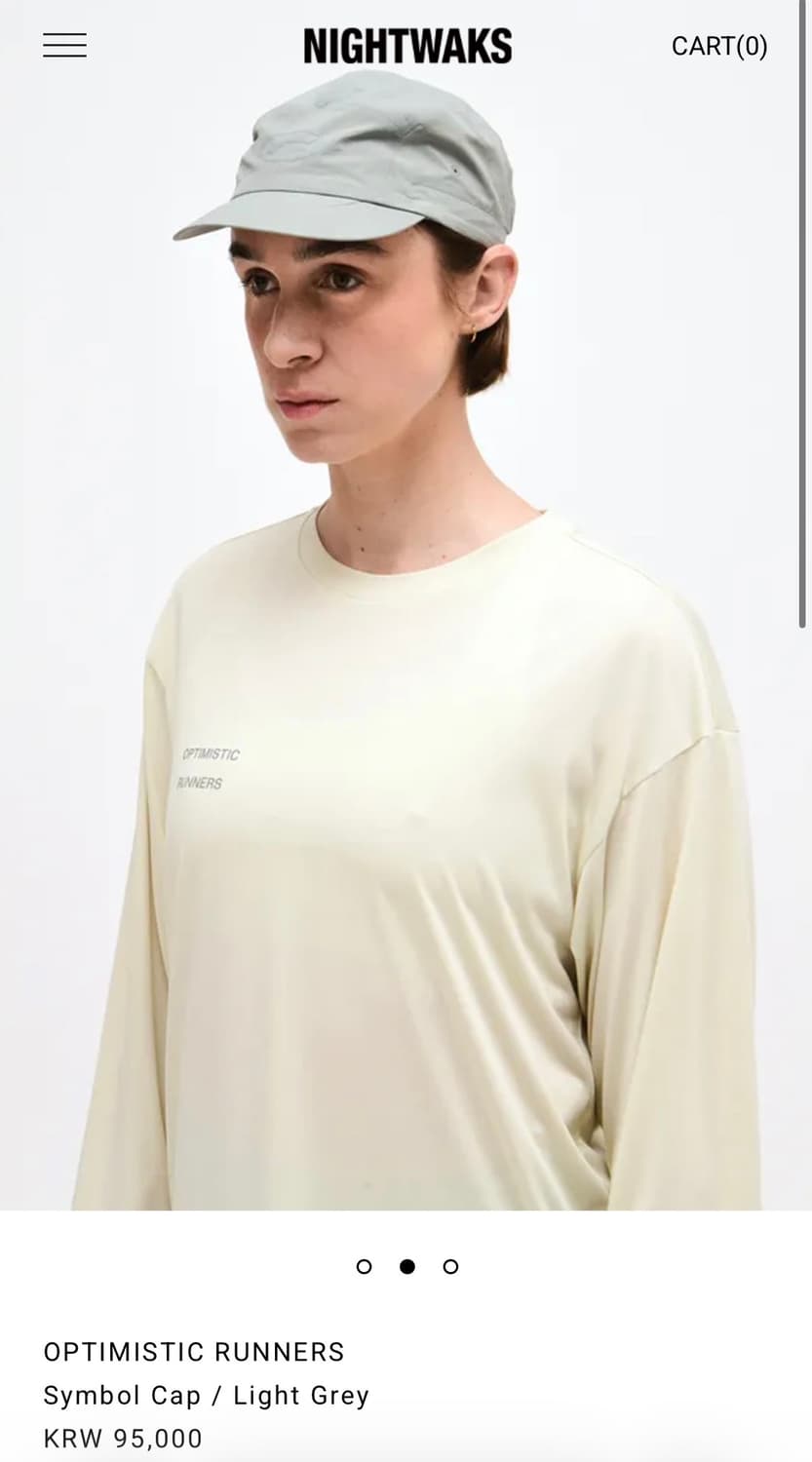 Optimistic Runners 심볼캡 (Light Grey) 상품이미지2