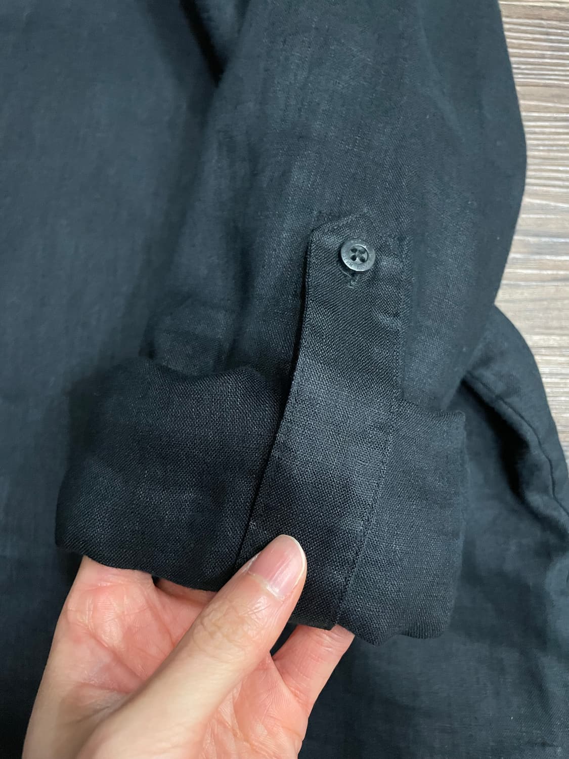 폴로 랄프로렌 블랙라벨 린넨 셔츠 블랙 상품이미지5