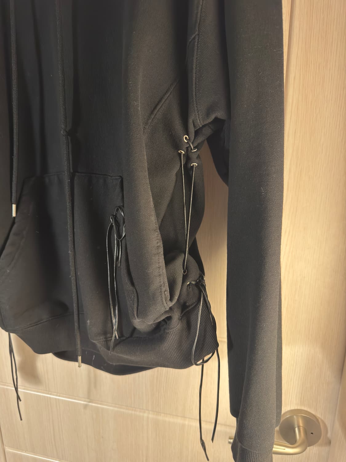 604service 아일렛 레이스업 후드티 상품이미지2