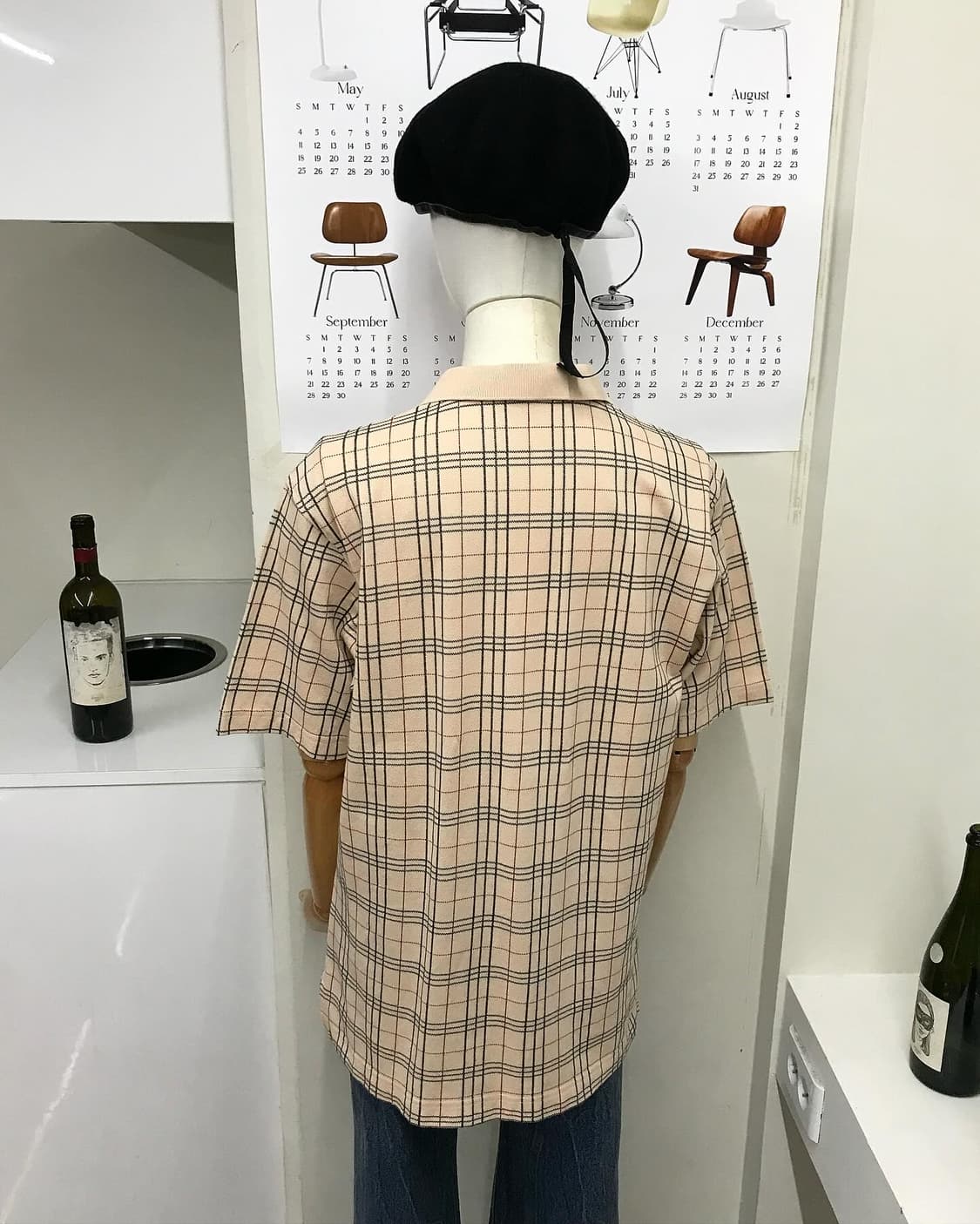 버버리 로고 체크 반팔 카라티 상품이미지5