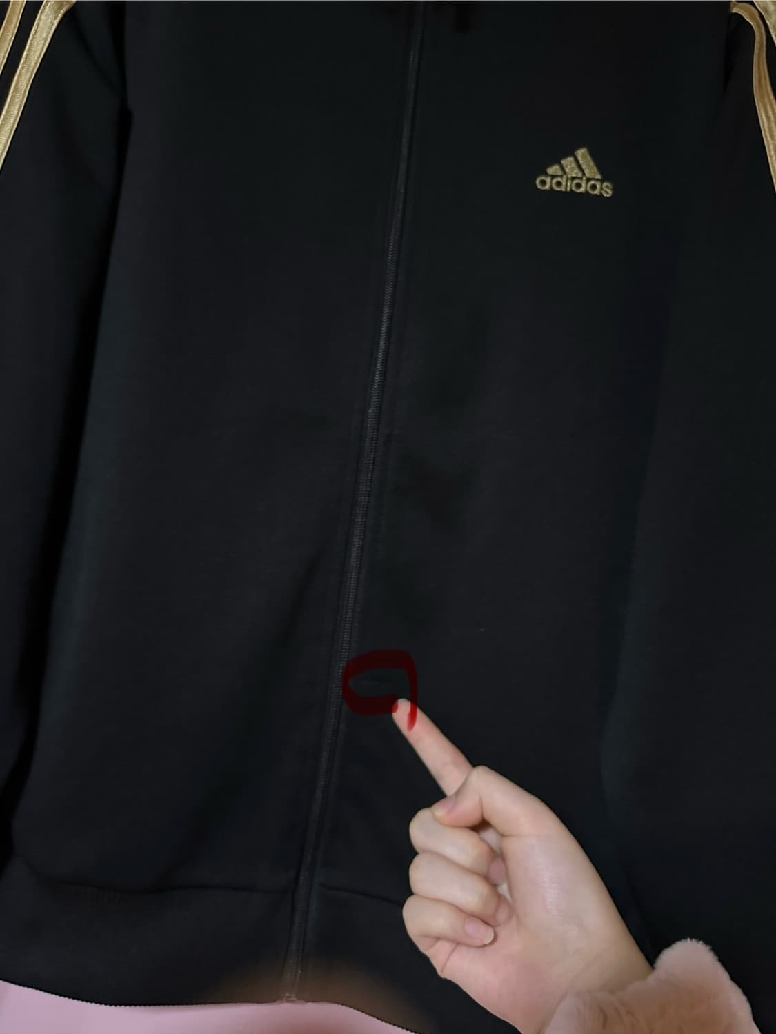 아디다스져지 아디다스 삼선 트랙탑 아디다스 블랙 골드 아디다스검골 집업 상품이미지3