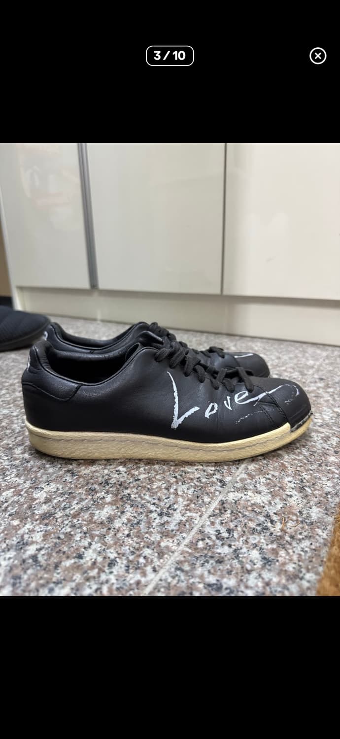 아디다스 Y-3 러브 요지 야마모토 슈퍼스타 블랙 운동화 245mm 상품이미지3