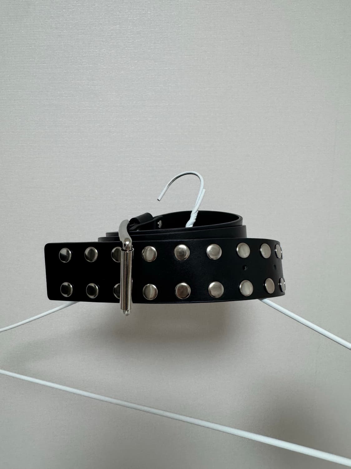 LCDC DOUBLE STUDDED LEATHER BELT (BLACK) 상품이미지2