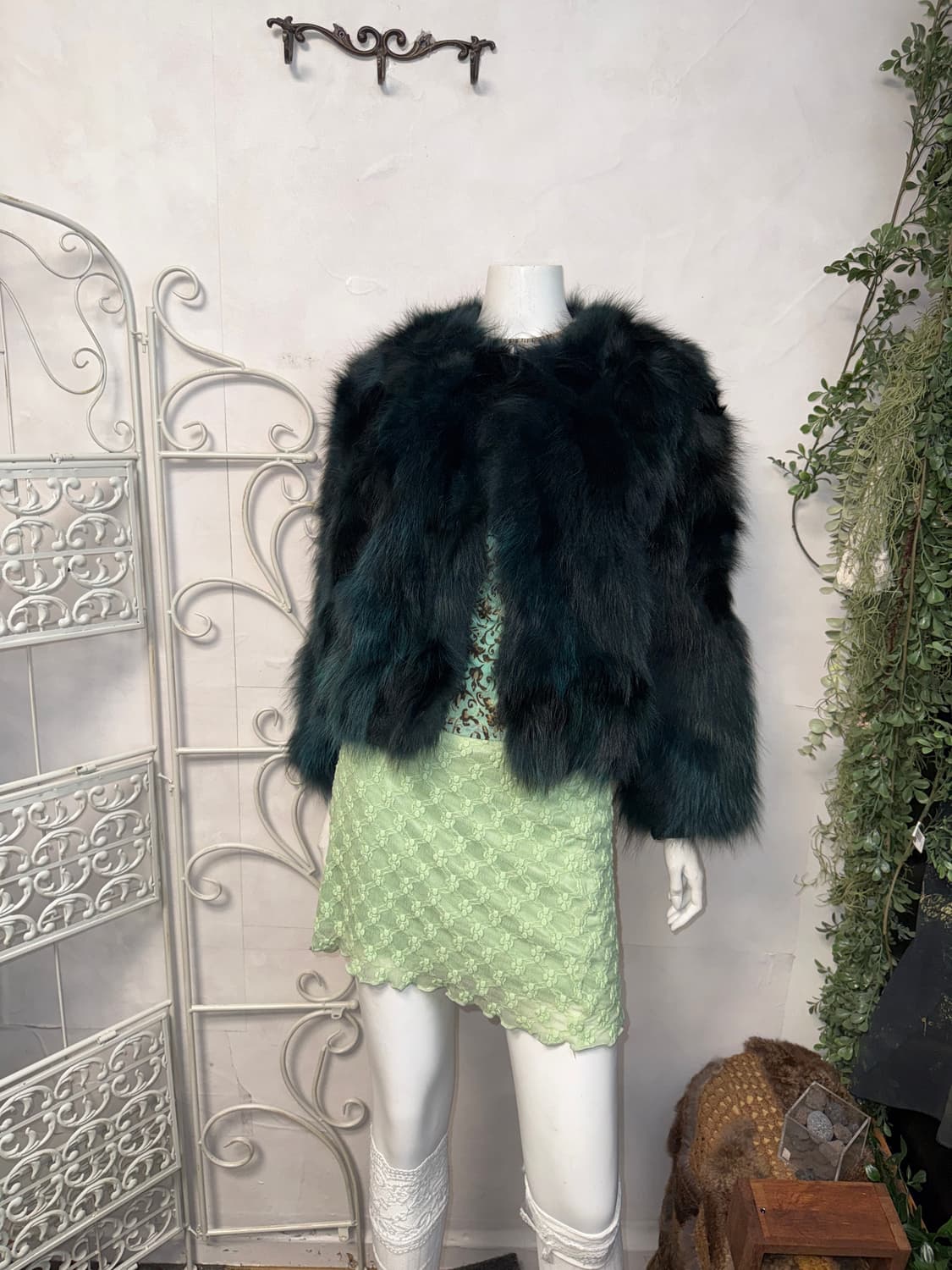 Jindo Klever mixed green raccoon fur jk 상품이미지6