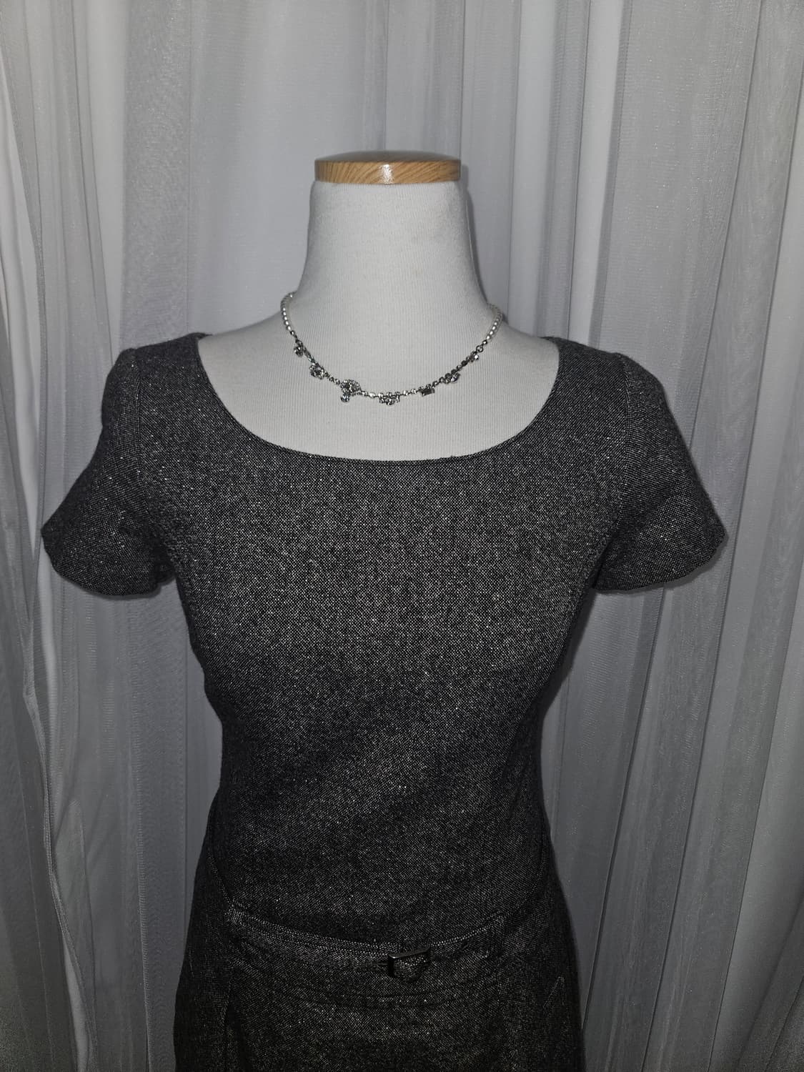 queens court 빈티지 울 그레이 버클 히메 드레스 상품이미지2