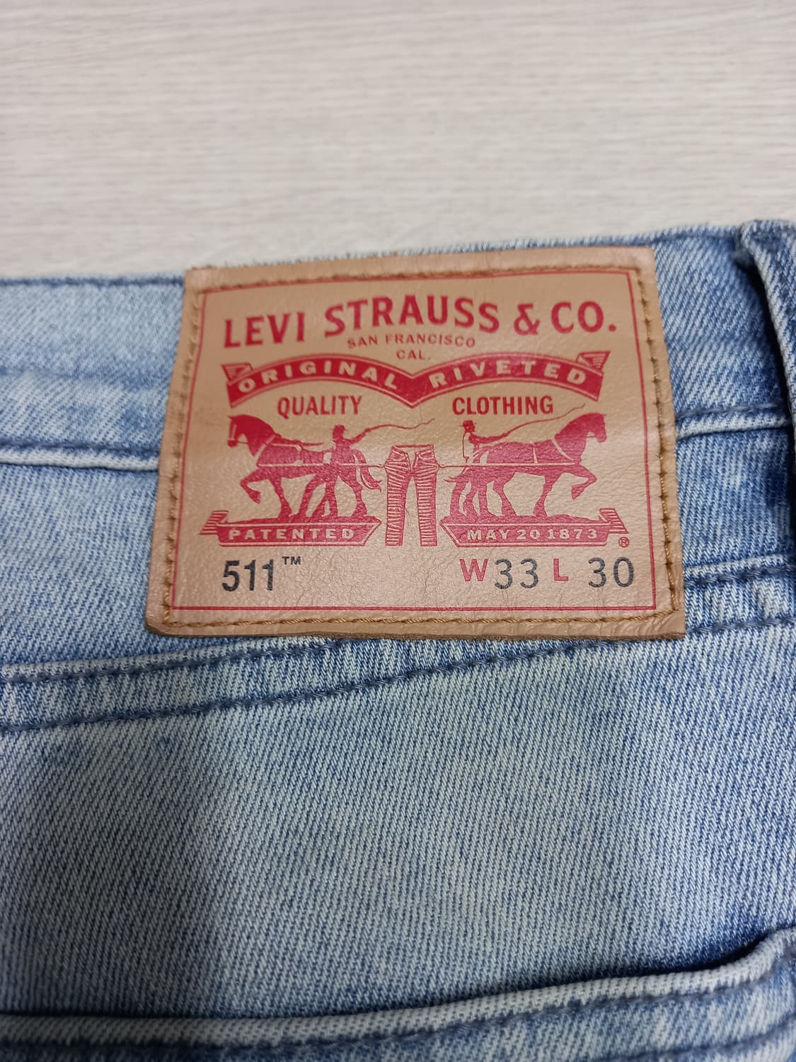 33 리바이스511 워싱 스판 슬림일자진 연청 33-436 상품이미지5