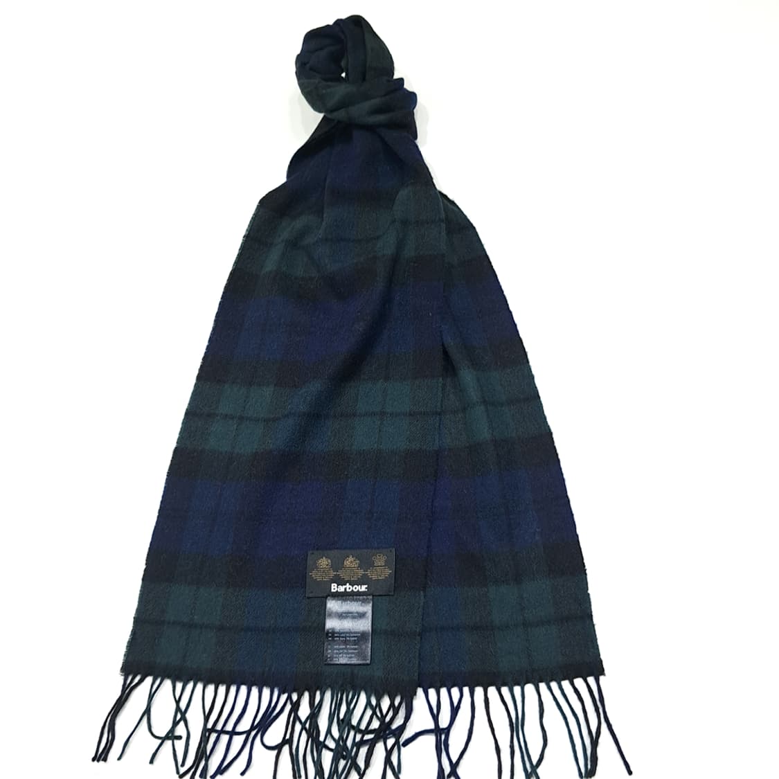 MX543 바버 램스울캐시미어 블랙워치 네이비 머플러 목도리 상품이미지2