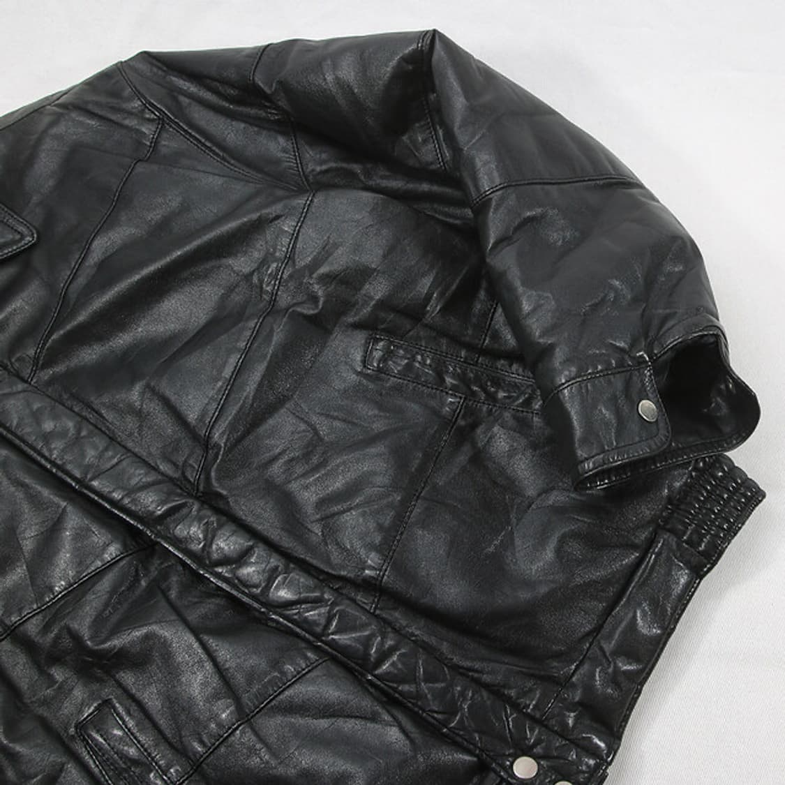 (착용컷) De Luxe 소가죽 패딩 점퍼 (남 L) 상품이미지6