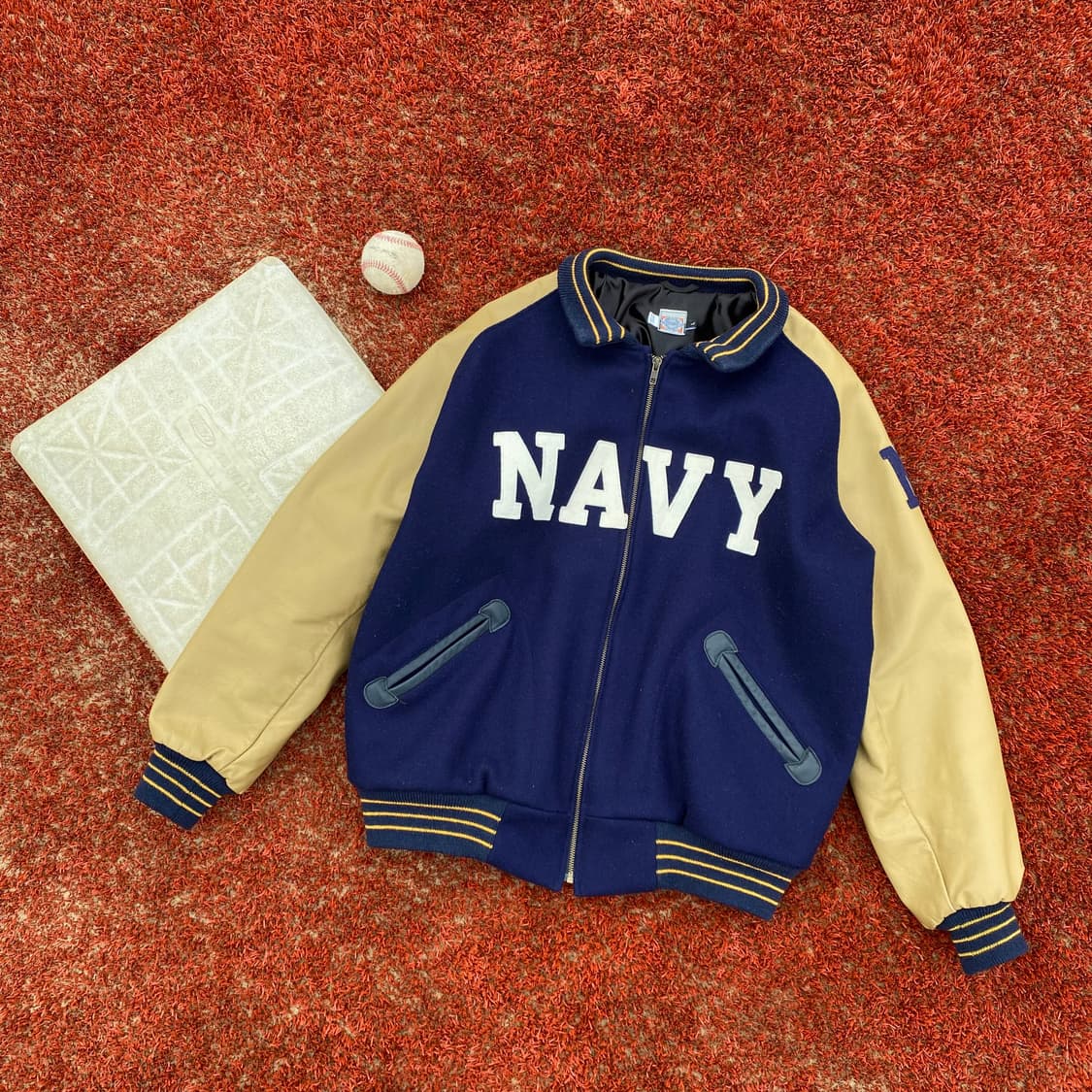 이벳필드 플란넬 네이비 바시티 자켓 l 105 상품이미지1