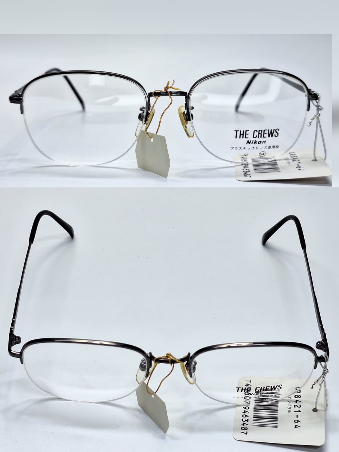 니콘 THE CREWS CR8421 안경테 54mm 반무테 일본 빈티지 상품이미지2