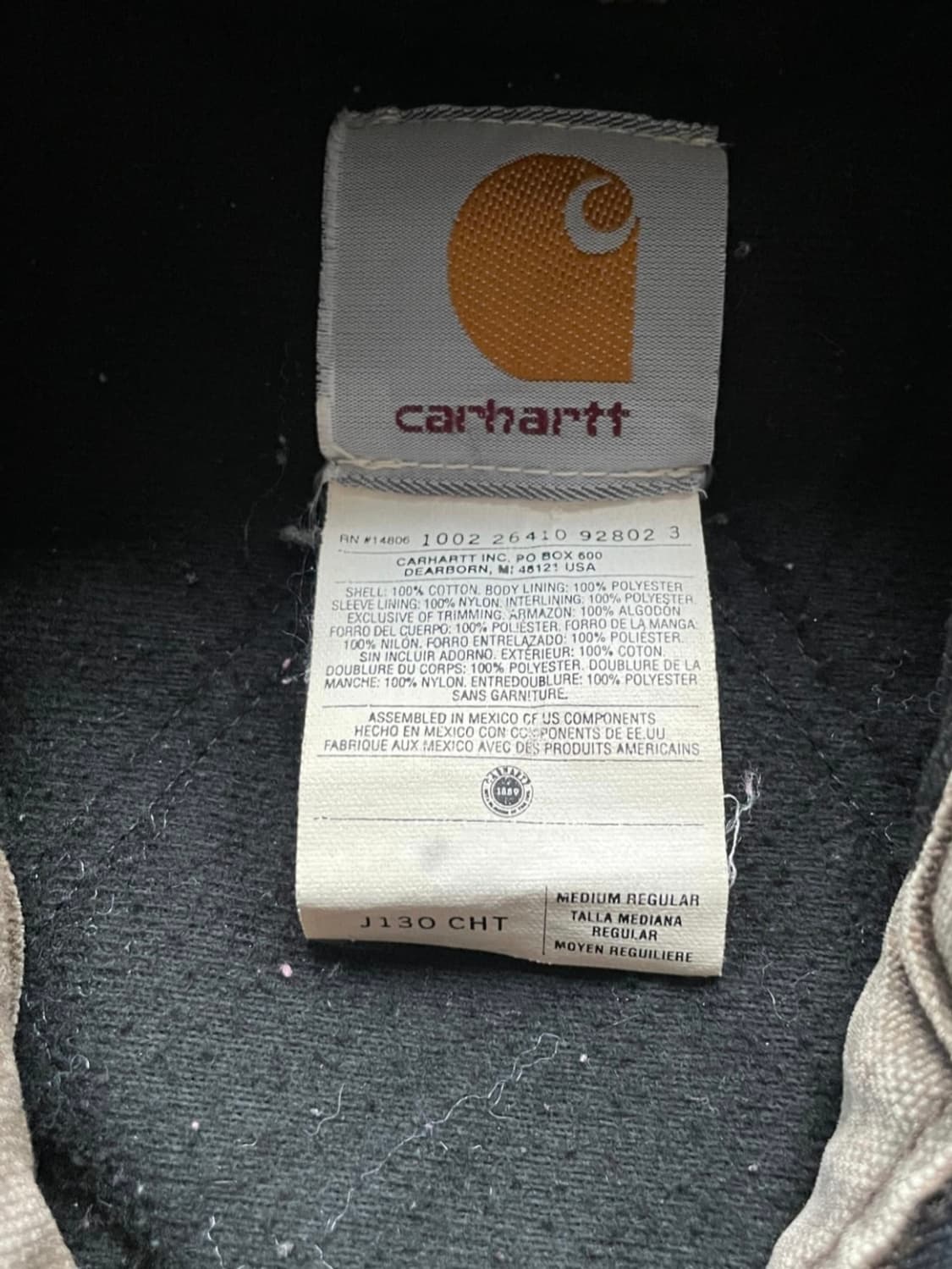 칼하트 J130 CHT 액티브 자켓 판매합니다 상품이미지3