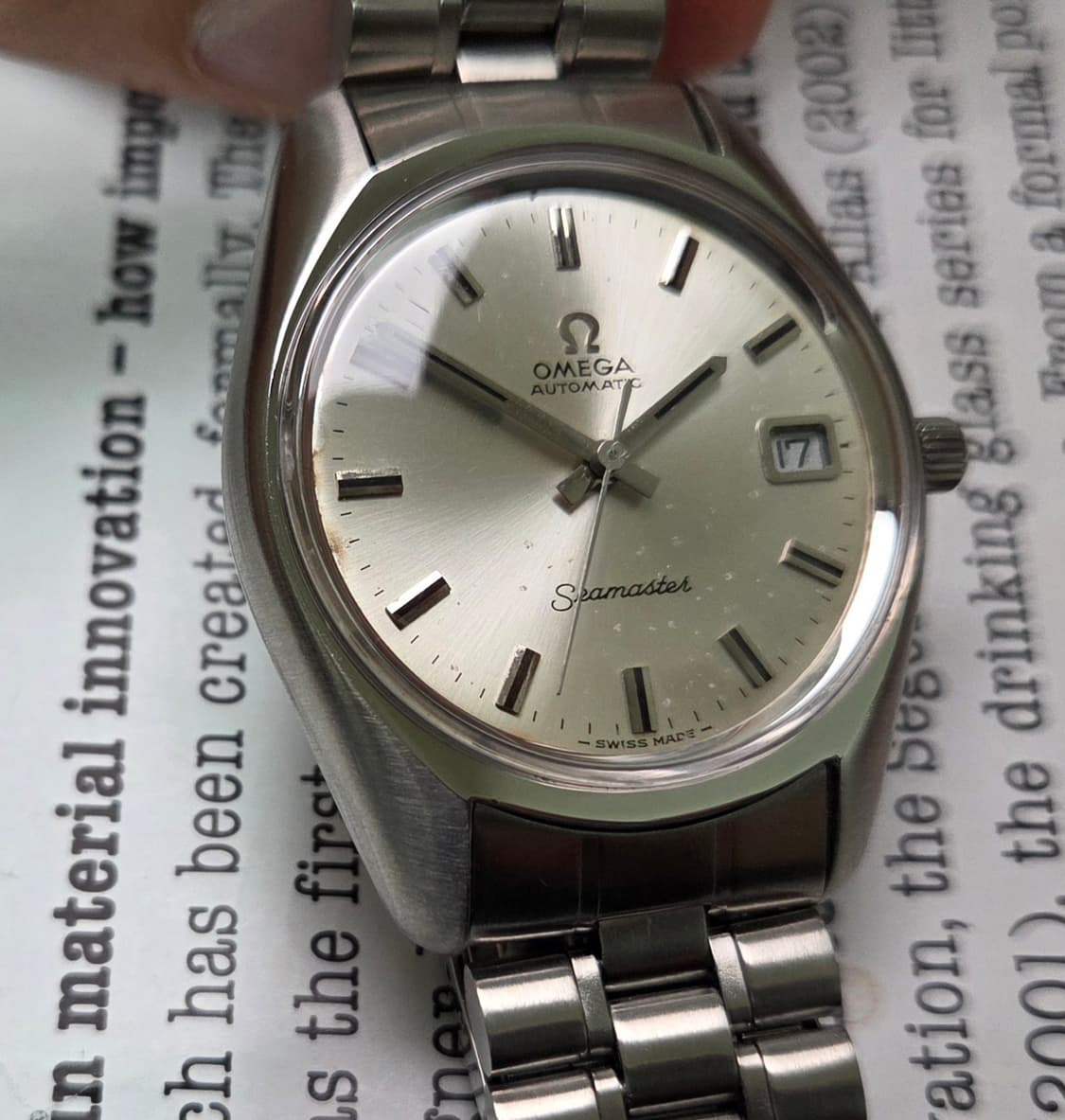 레어] 빈티지 오메가 씨마스터 실버 파티나 다이얼 브레이슬릿 ver. 상품이미지10