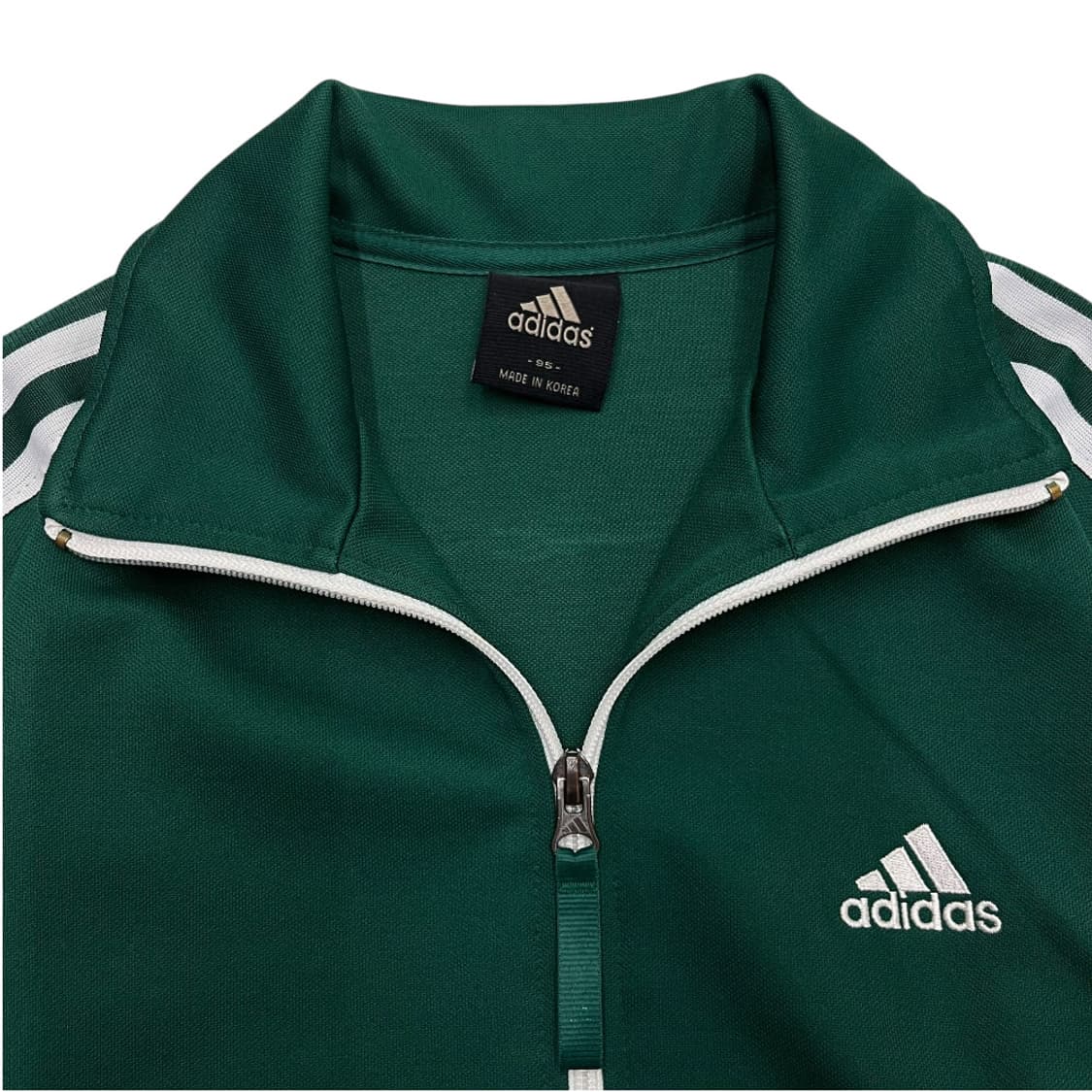 아디다스 에센셜 화이트라인 그린 트랙탑 95 상품이미지5