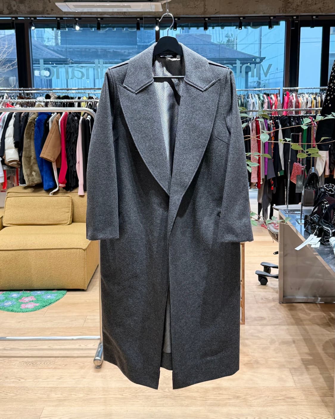 지방시 그레이 울 싱글 롱코트  상품이미지1