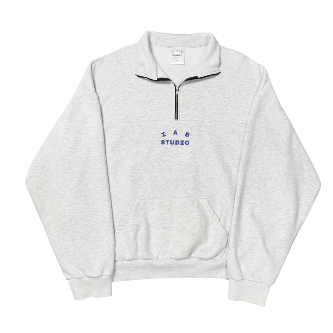 (XXL) 아이앱 스튜디오 하프집업 맨투맨 그레이 상품이미지1