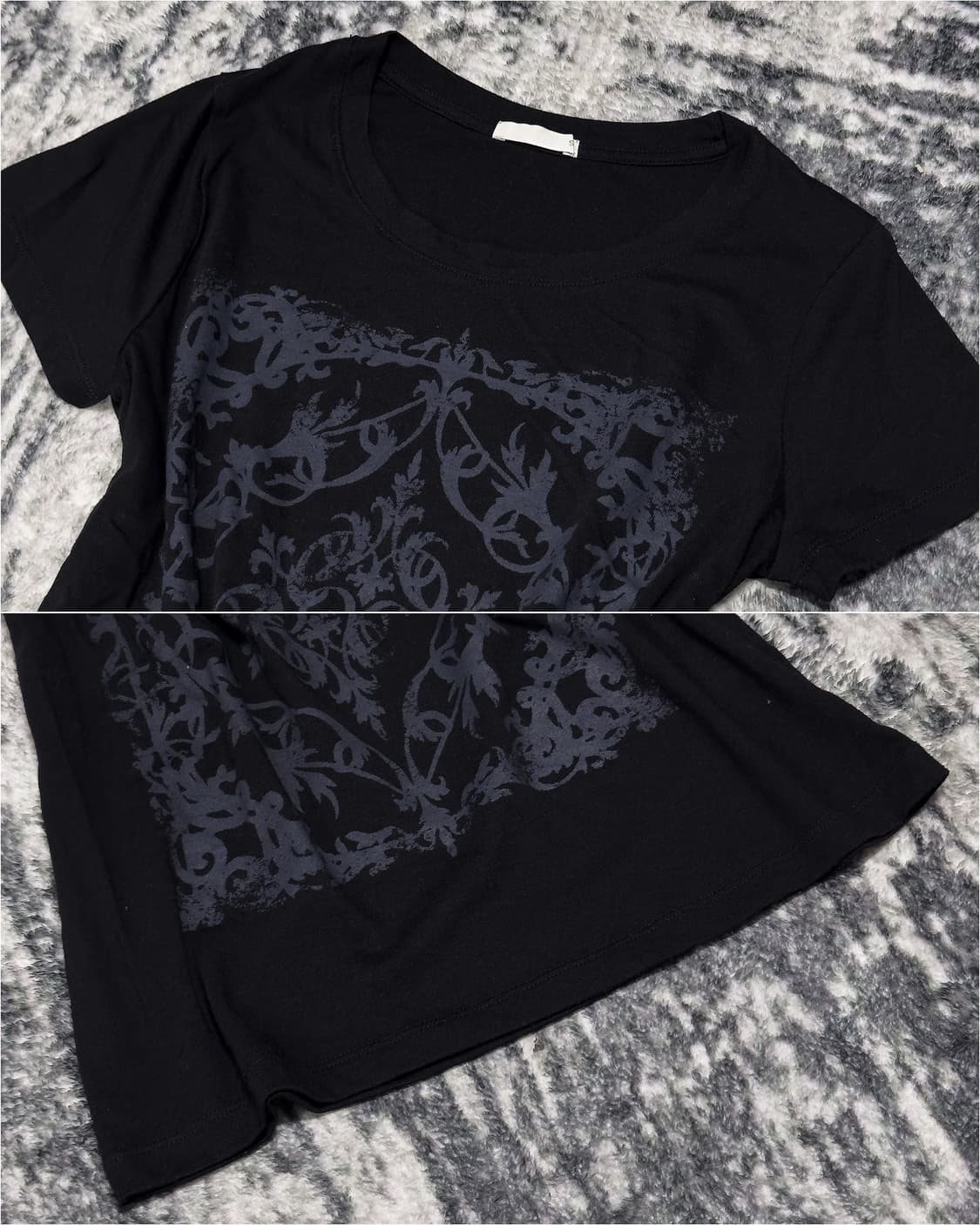 {Unknown} Gothic Arabesque Print Tee  상품이미지5
