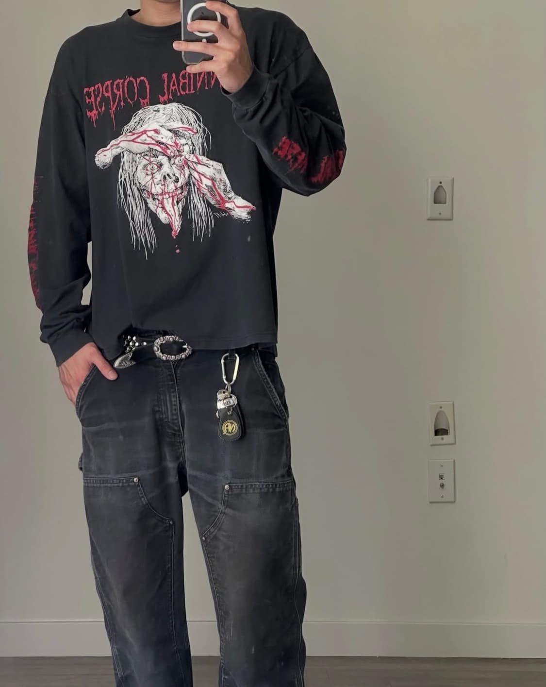 OG USA Made 칼하트 더블니 블랙 칼하트 B01 썩블니 상품이미지3