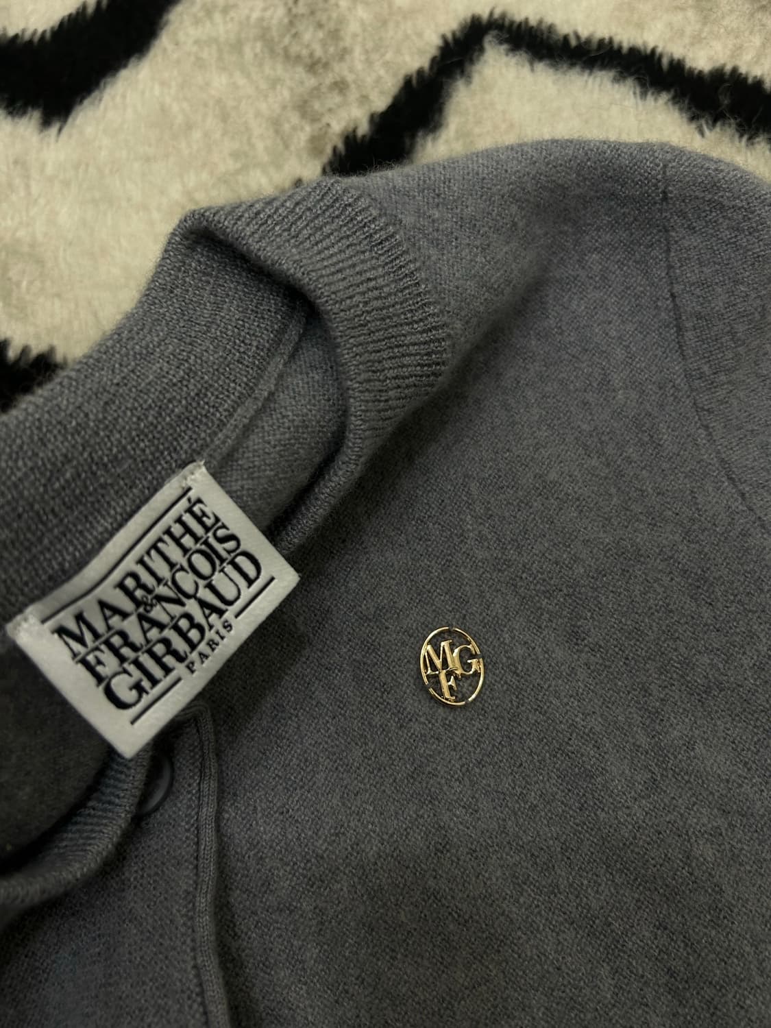 [Free]마리떼 프랑소와저버 크롭 울 가디건/그레이 상품이미지6