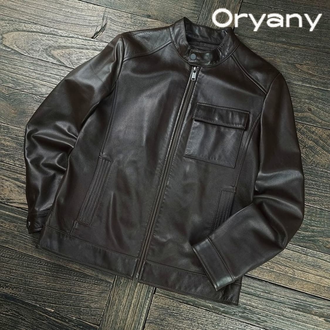 [오야니] 리얼 쉽스킨 양가죽 싱글 집업 레더 자켓 M19582 상품이미지1