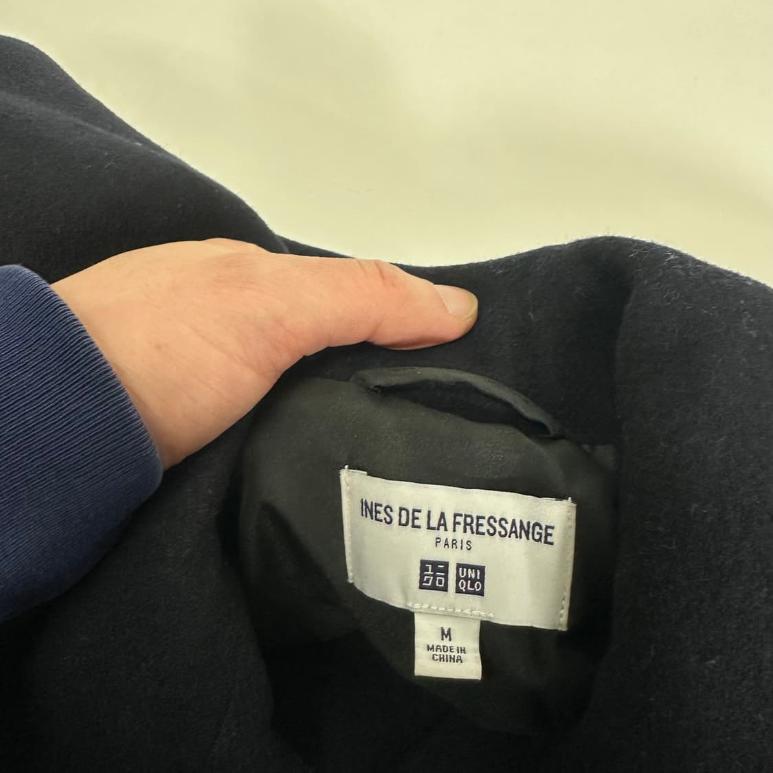 우먼M-L 유니클로 X 이네스 드 라 프레상쥬 네이비 울 피코트 상품이미지4