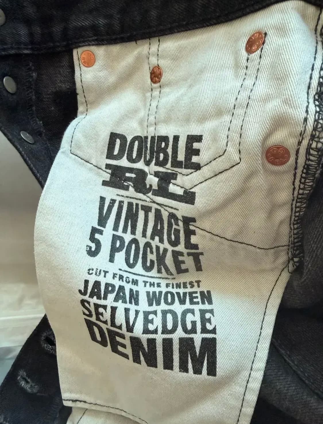 RRL 빈티지파이브포켓 블랙온블랙 29*30 상품이미지5