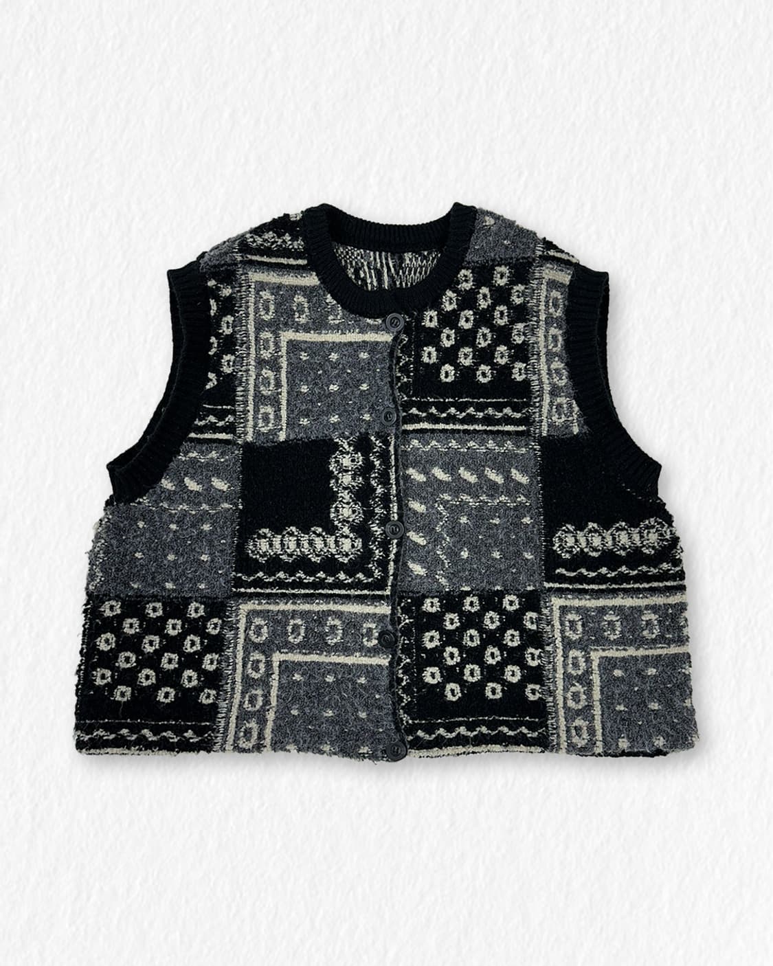 에스닉패턴 니트 베스트 상품이미지1