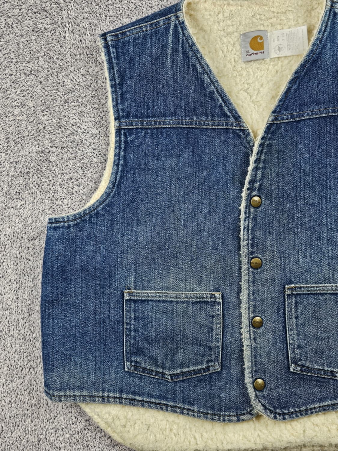 USA 칼하트 8SV 데님 쉐르파 워크 베스트 ( XL ) / 10355 상품이미지5