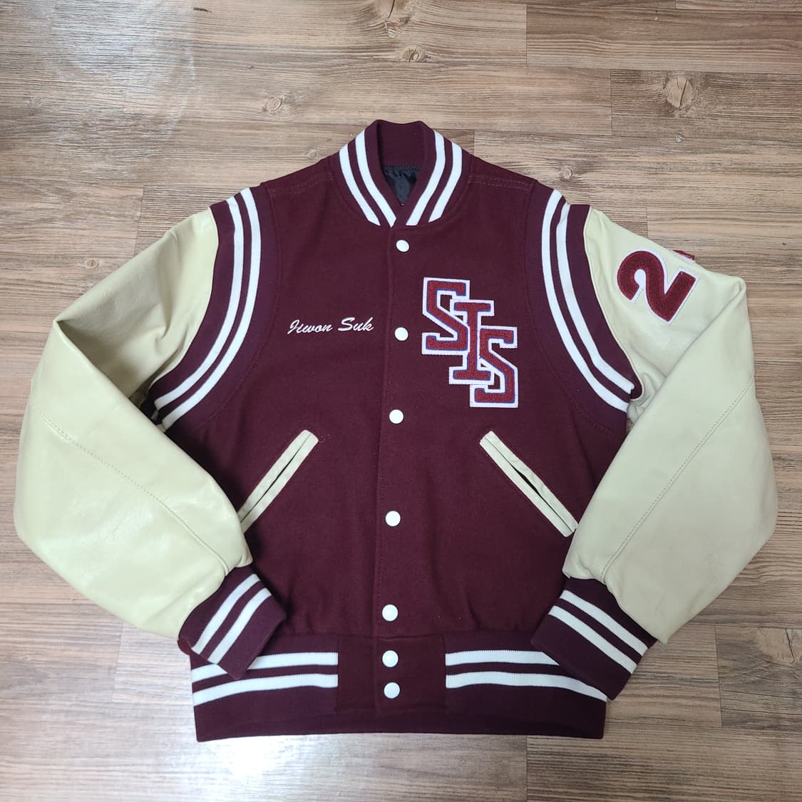 (95~100) HOLLOWAY 할로웨이 바시티 가죽 자켓 점퍼 상품이미지1