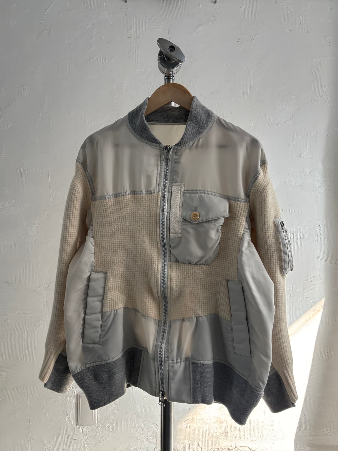 Sacai 사카이 그레이 패널 봄버 자켓 상품이미지3