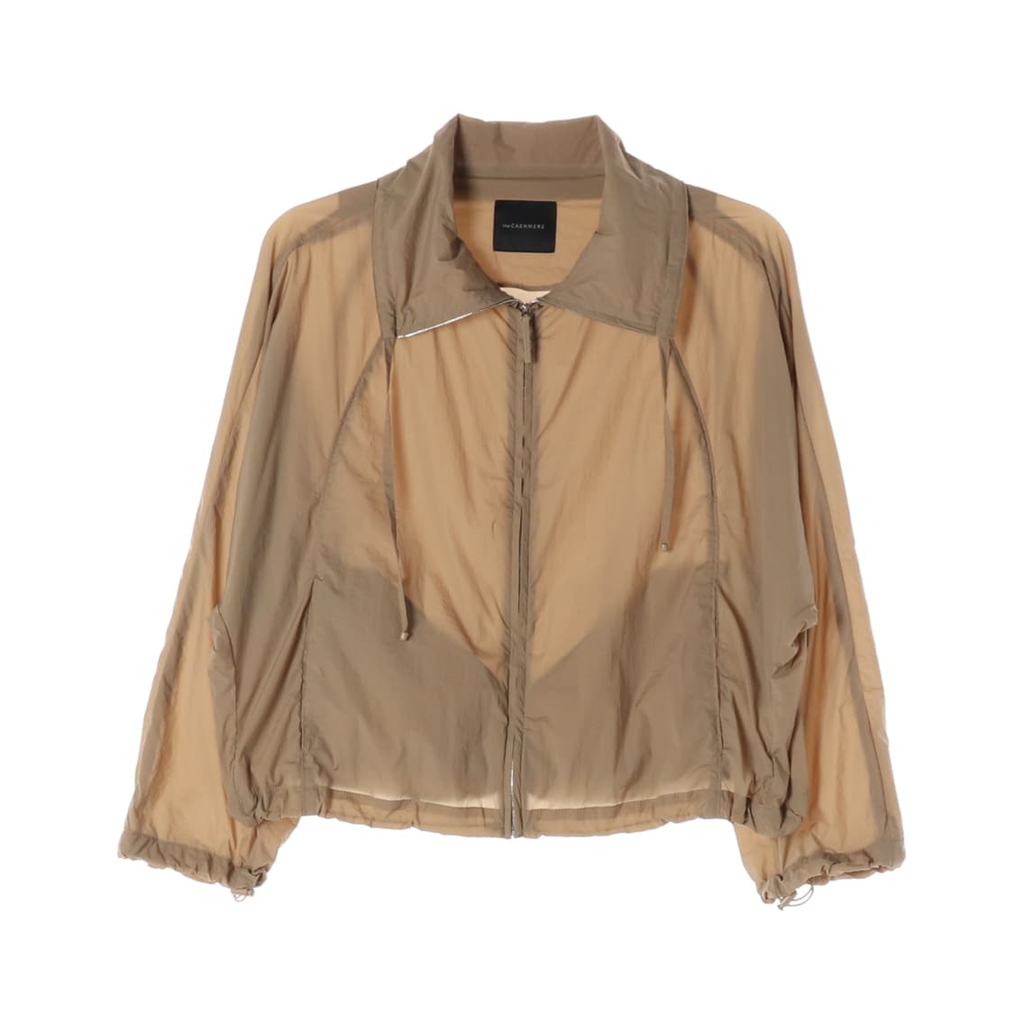 더 캐시미어 25FW 숏 바람막이 카라 집업 점퍼 베이지
 상품이미지1