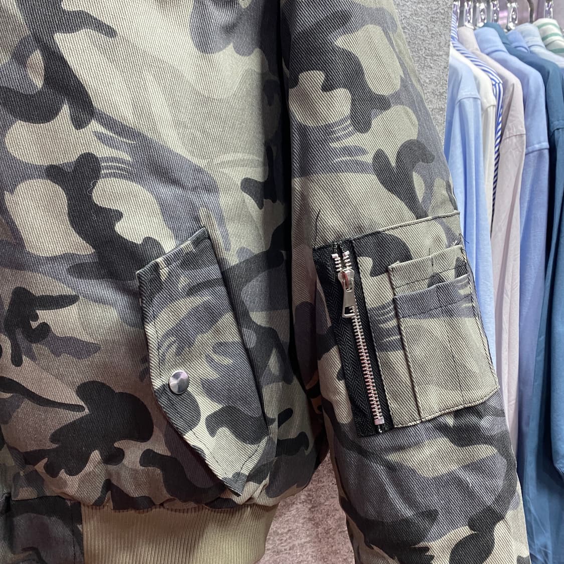 빈티지 그레이 밀리터리 점퍼 B3491  상품이미지3