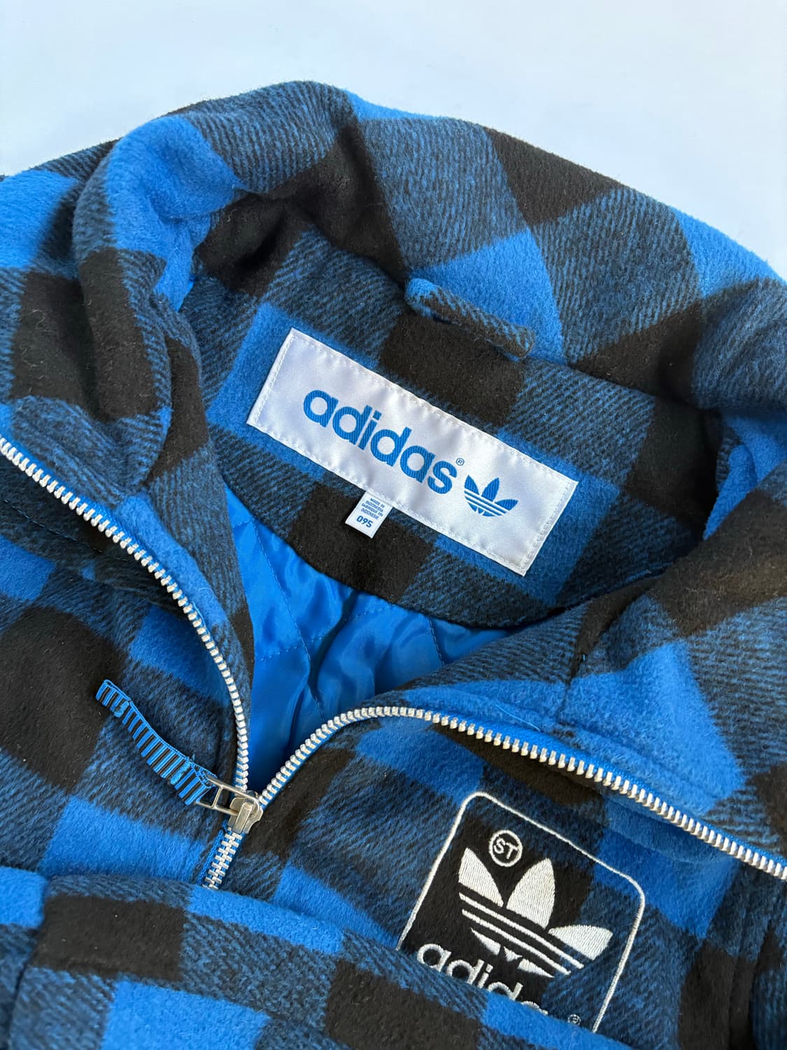 아디다스 빈티지 파이어버드 체크 집업 자켓 상품이미지4