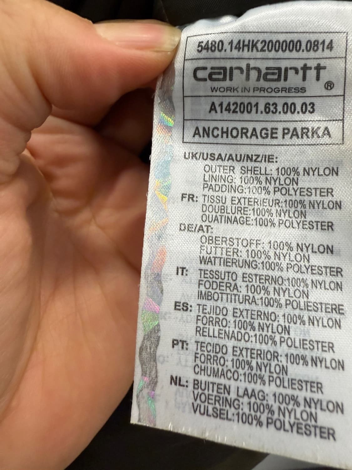 칼하트 앵커리지 카키 파카패딩 공용 XS  상품이미지3