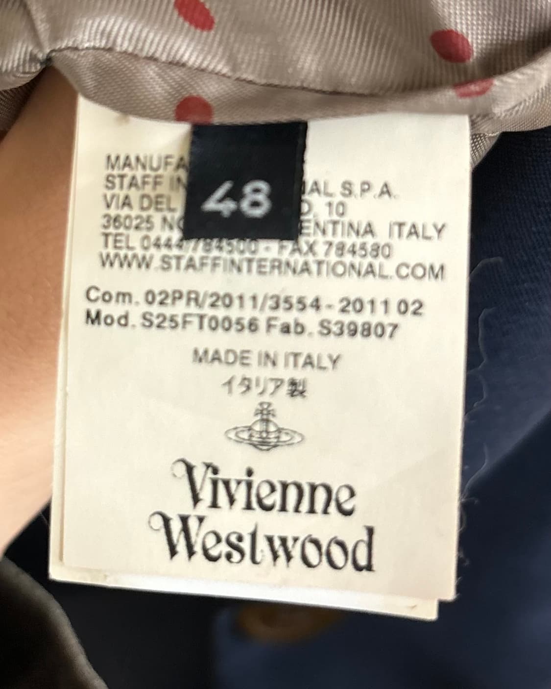 비비안 웨스트우드 네이비 블루 원 버튼 울 블레이저 자켓 상품이미지8