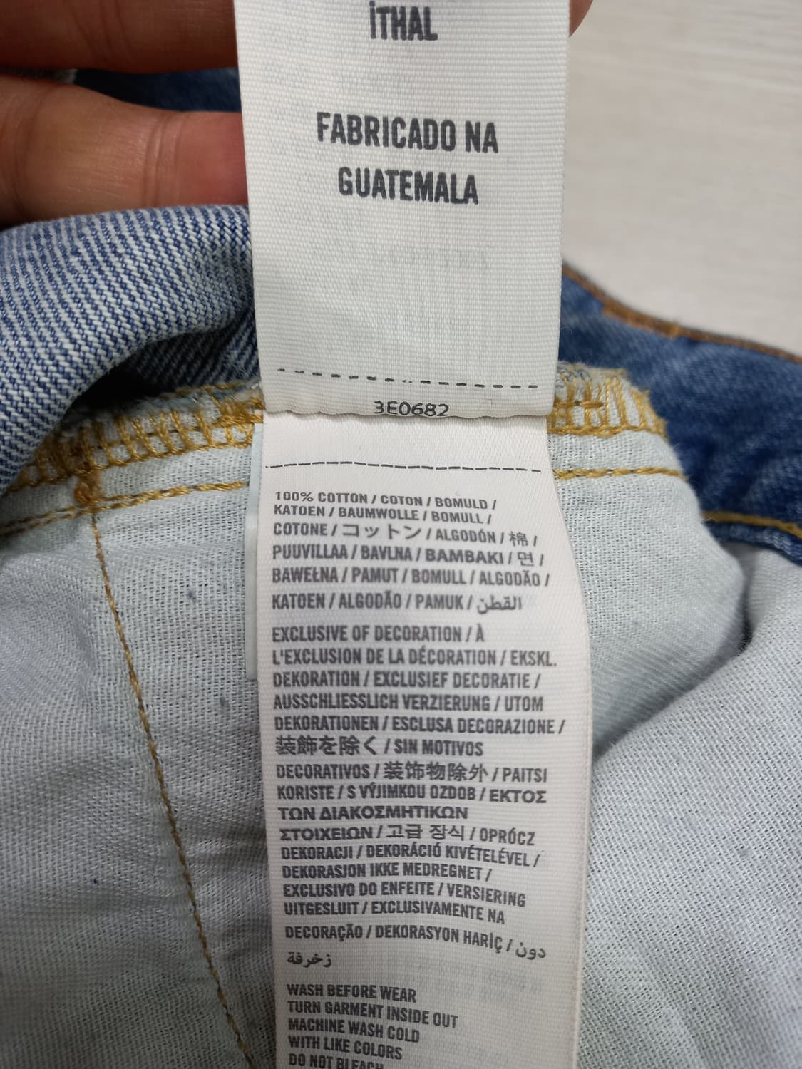 31 HOLLISTER 데미지워싱 일자 크롭진 31-502 상품이미지9