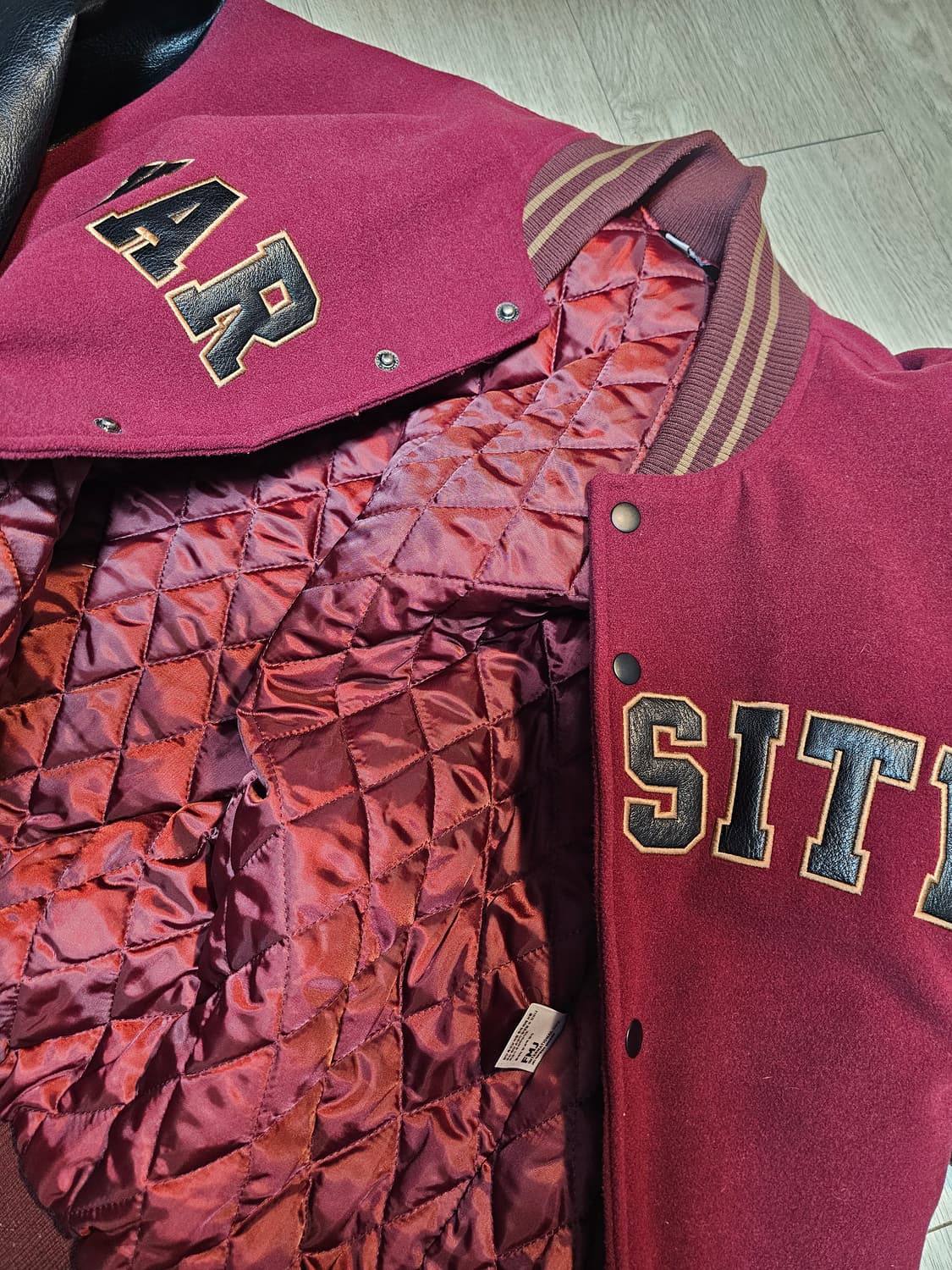 버건디 바시티 자켓 XL 상품이미지3