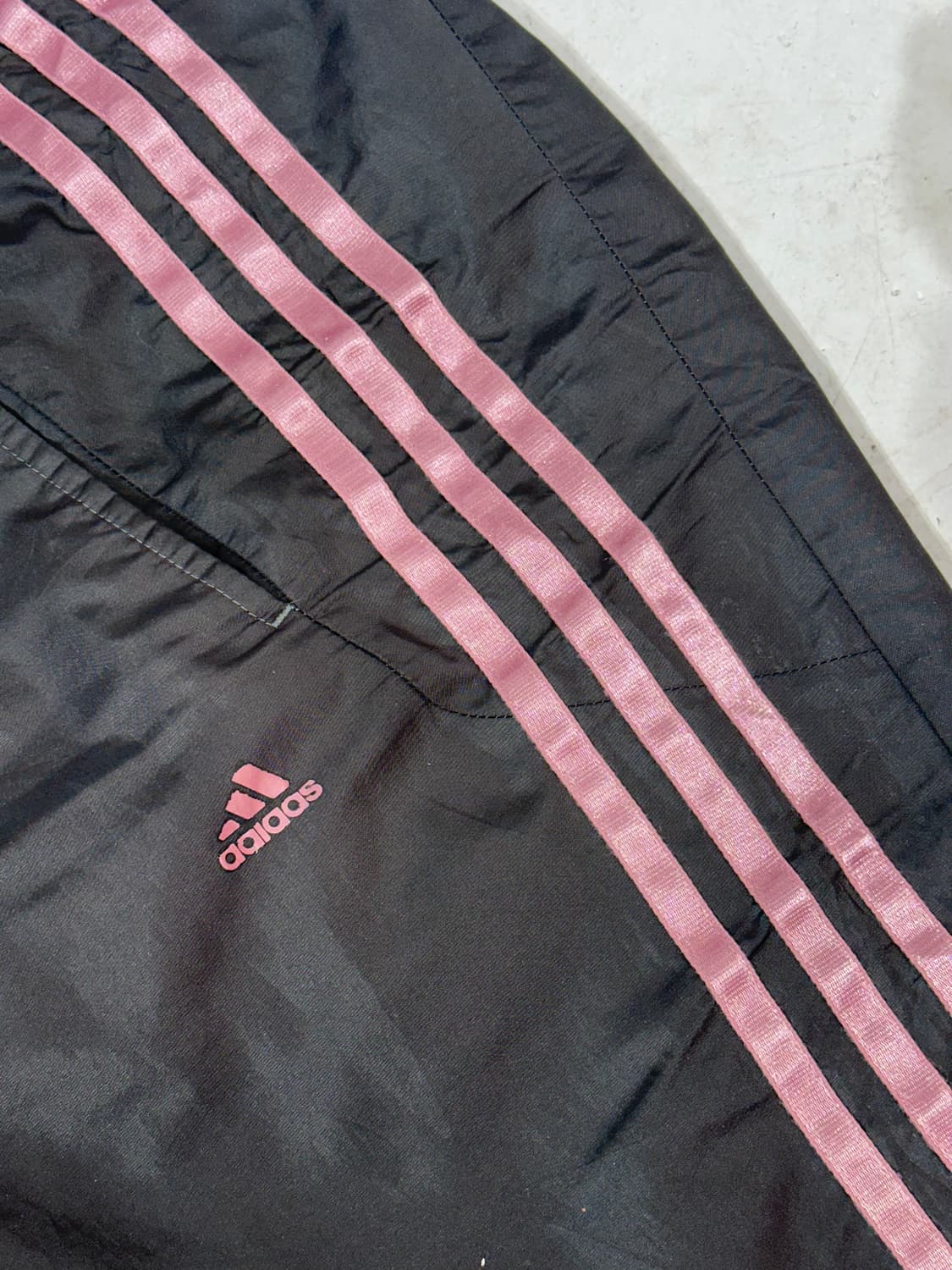아디다스 차콜 핑크 삼선 와이드 트랙 팬츠 추리닝 바지 L 상품이미지6