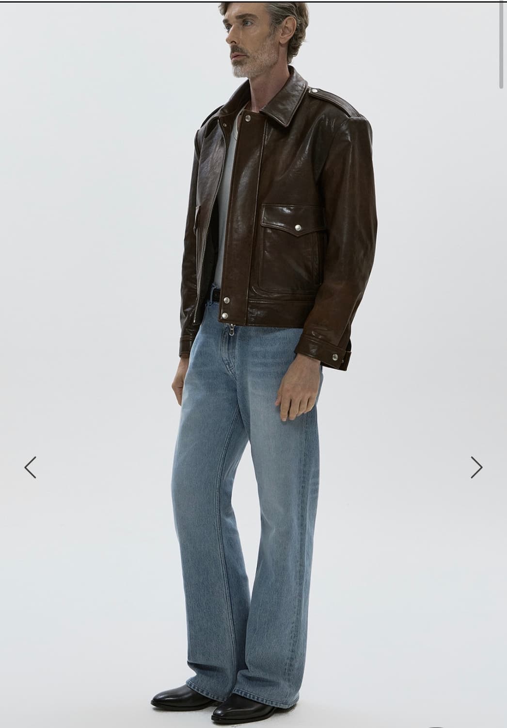 세비지 A2 레더 자켓 브라운 L 상품이미지4