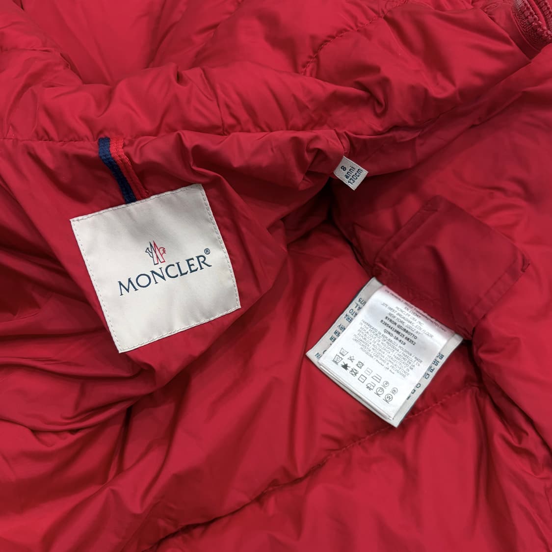 몽클레어 몽클레르 정품 키즈 주니어 레드 패딩 자켓 8Y 8a 상품이미지6