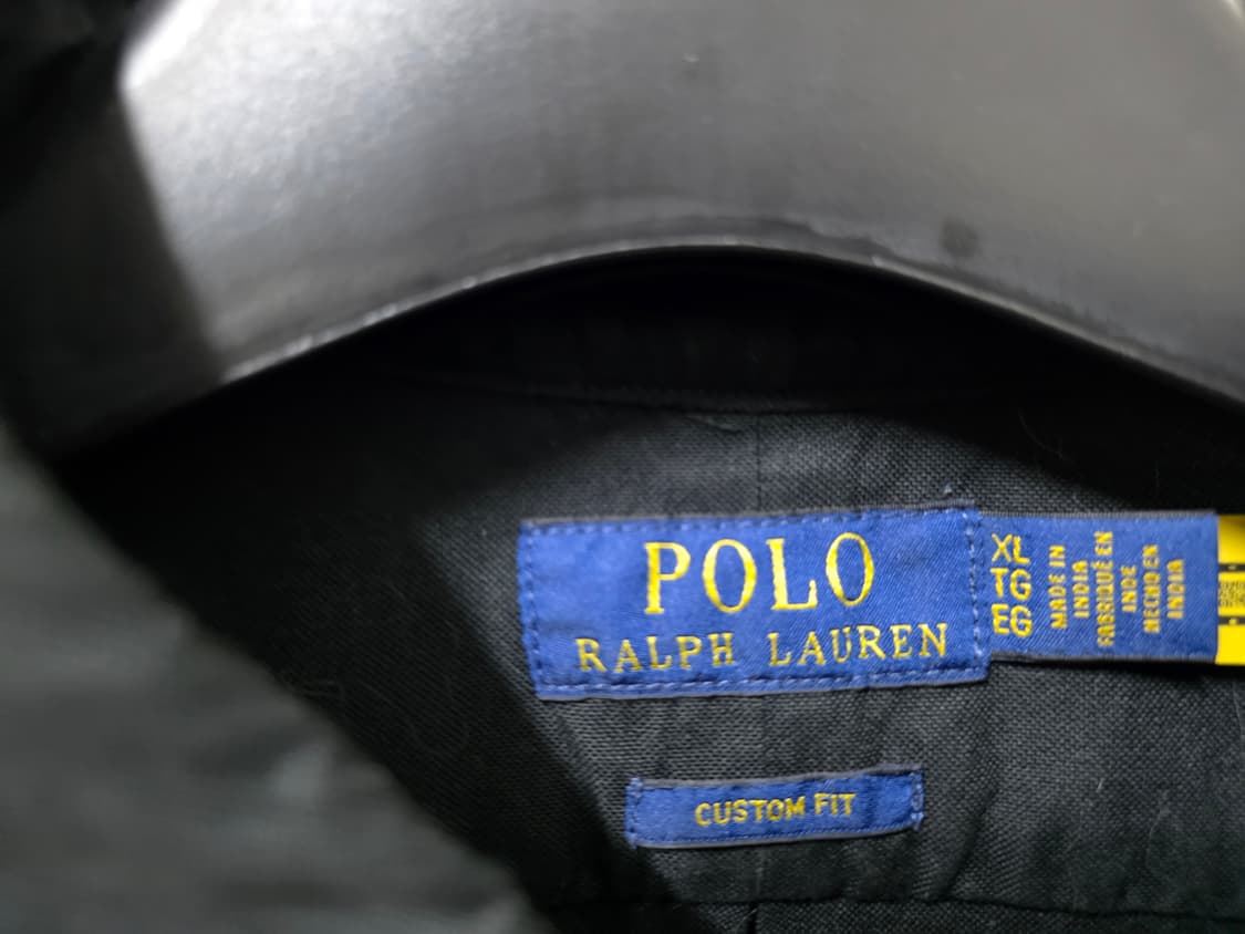 폴로 랄프로렌 옥스포드셔츠 블랙 색상 커스텀핏 XL 사이즈 상품이미지3