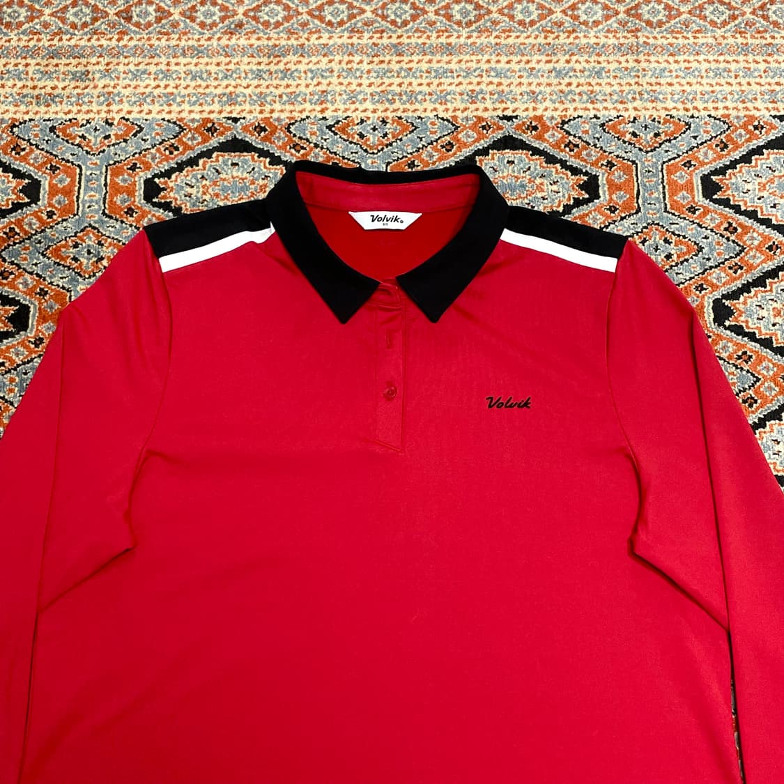 볼빅 레드 슬림핏 기능성 골프 기모 카라티셔츠 남성105 상품이미지2