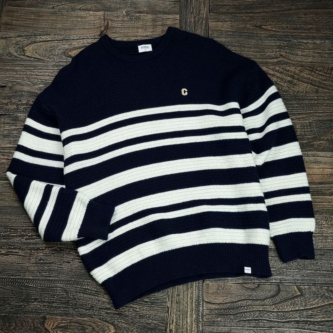 [COVERNAT] 커버낫 오버핏 스트라이프 니트 M16399  상품이미지1