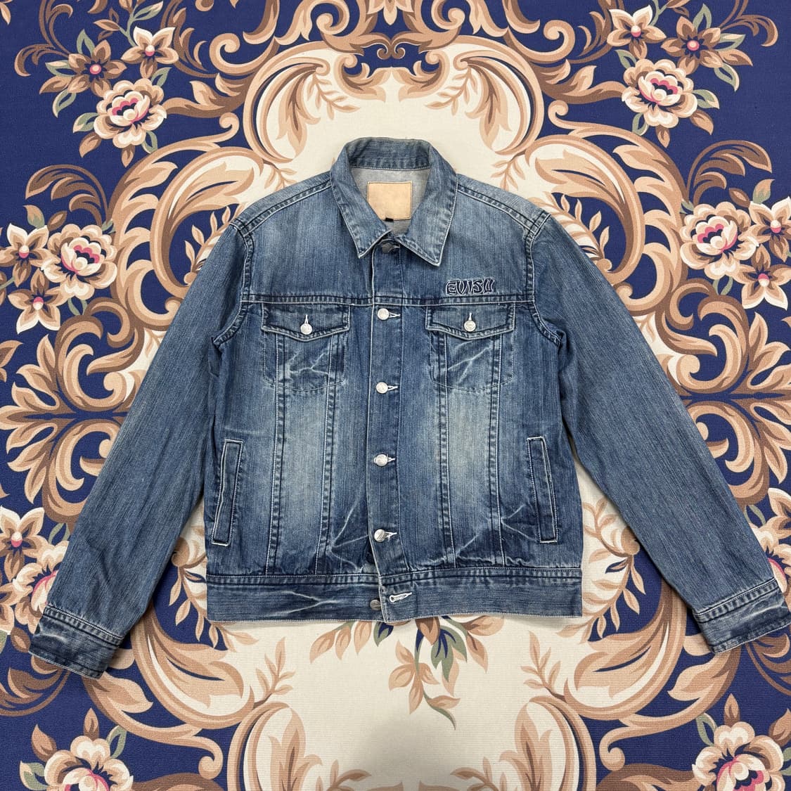 (L)00s 에비수 EVISU 데님 트러커 청자켓 상품이미지2