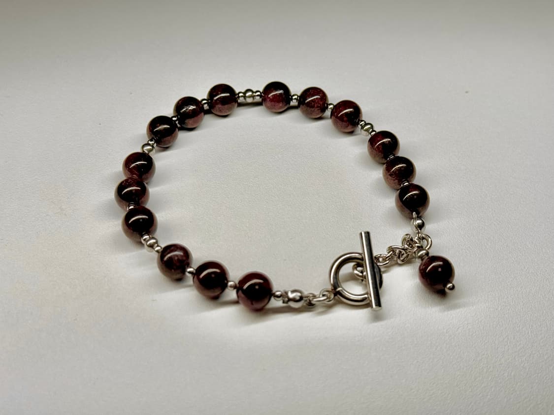 1월 탄생석 천연석 가넷 원석팔찌 상품이미지1