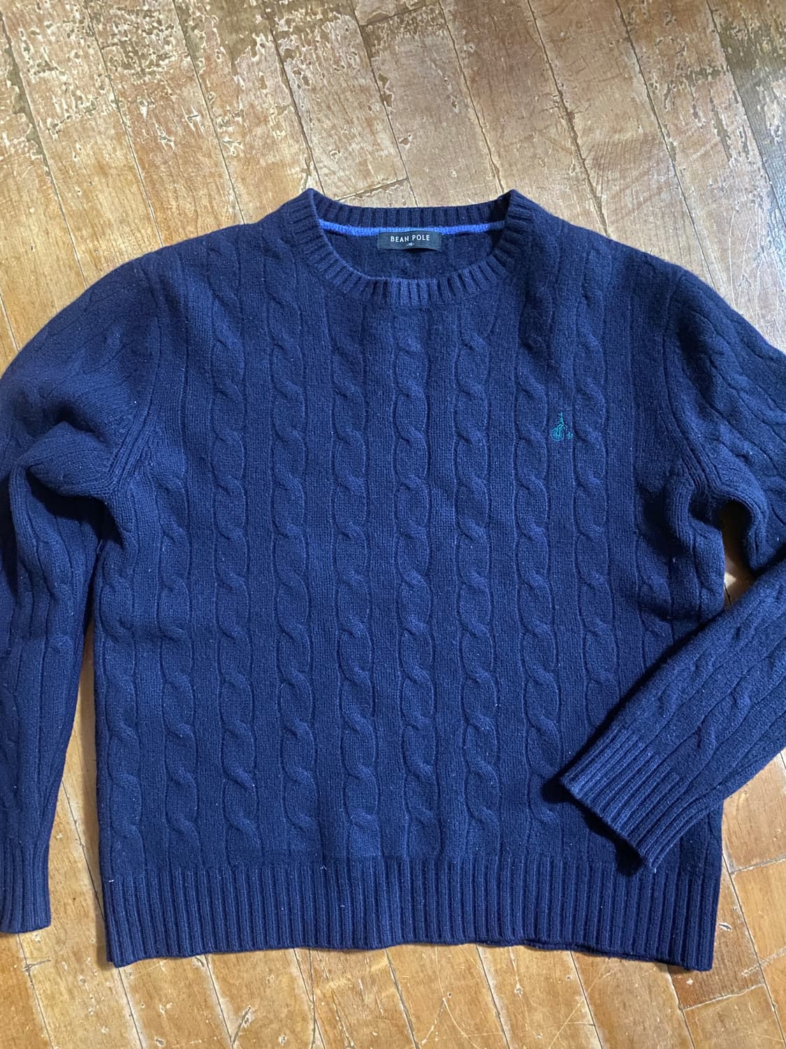 빈폴 네이비 케이블 울 니트 110 (105추천) 상품이미지1