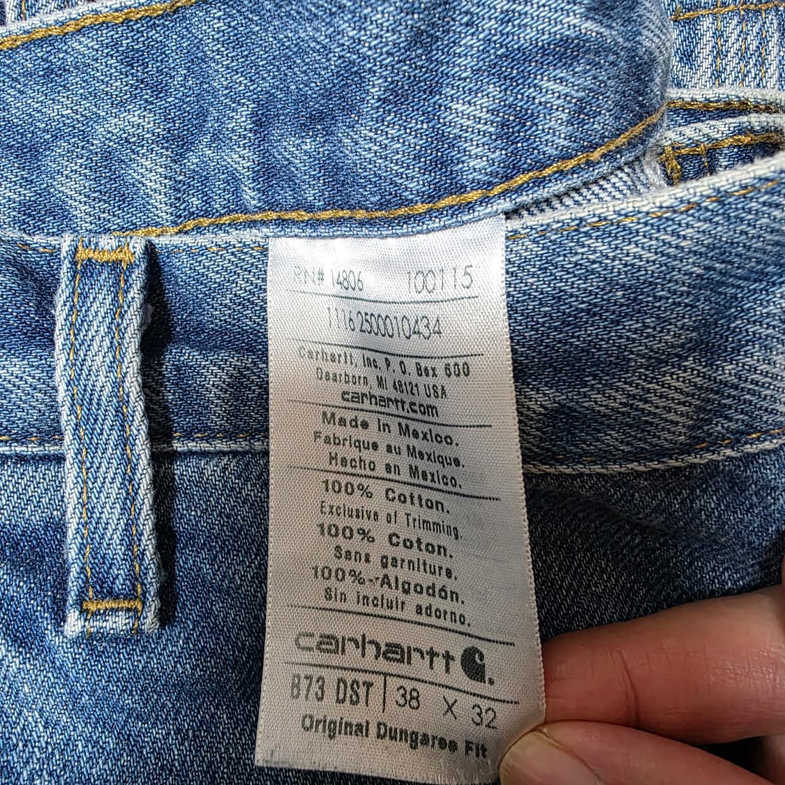 [38X32] 빈티지 칼하트 더블니 B73 DST 데님팬츠 @ B-22 상품이미지6