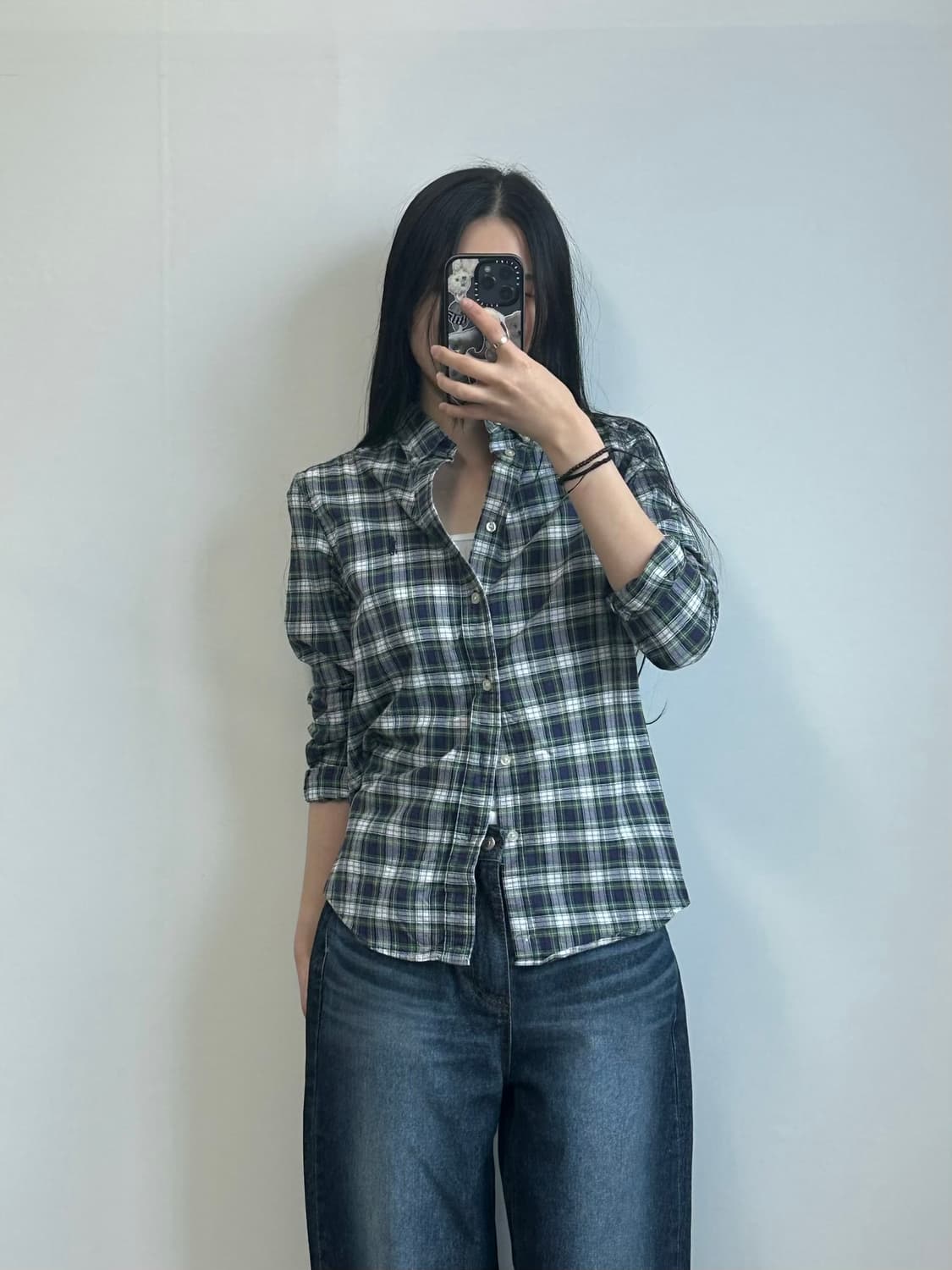 폴로 랄프로렌 신형 자수로고 체크 셔츠 상품이미지1